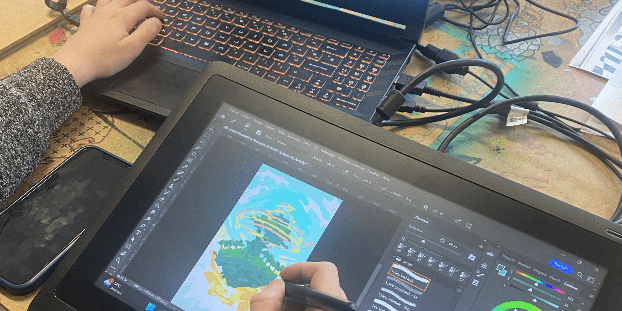 dn made graphisme graphiste besancon jules haag tablette