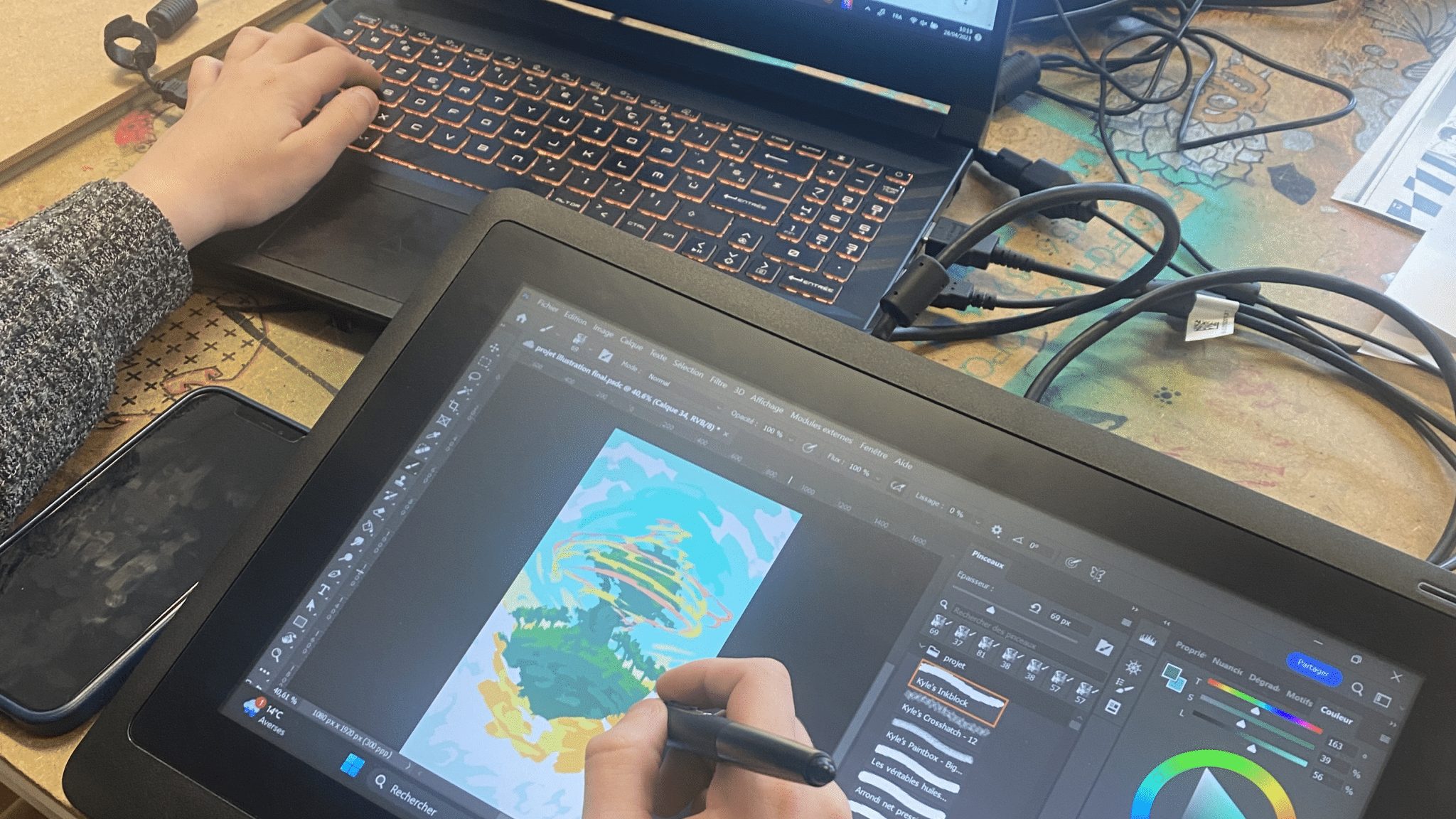dn made graphisme graphiste besancon jules haag tablette